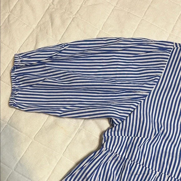 Velvet Heart Blue and White Striped Blouse - Picture 2 of 5